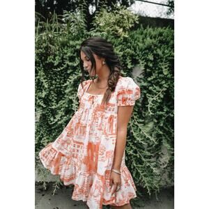 Urban Outfitters Women's Wonderland Tie-back Babydoll Dress Size S Short Sleeve